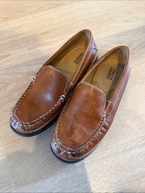 Johnston & Murphy Cognac Leather Slip-On Loafers